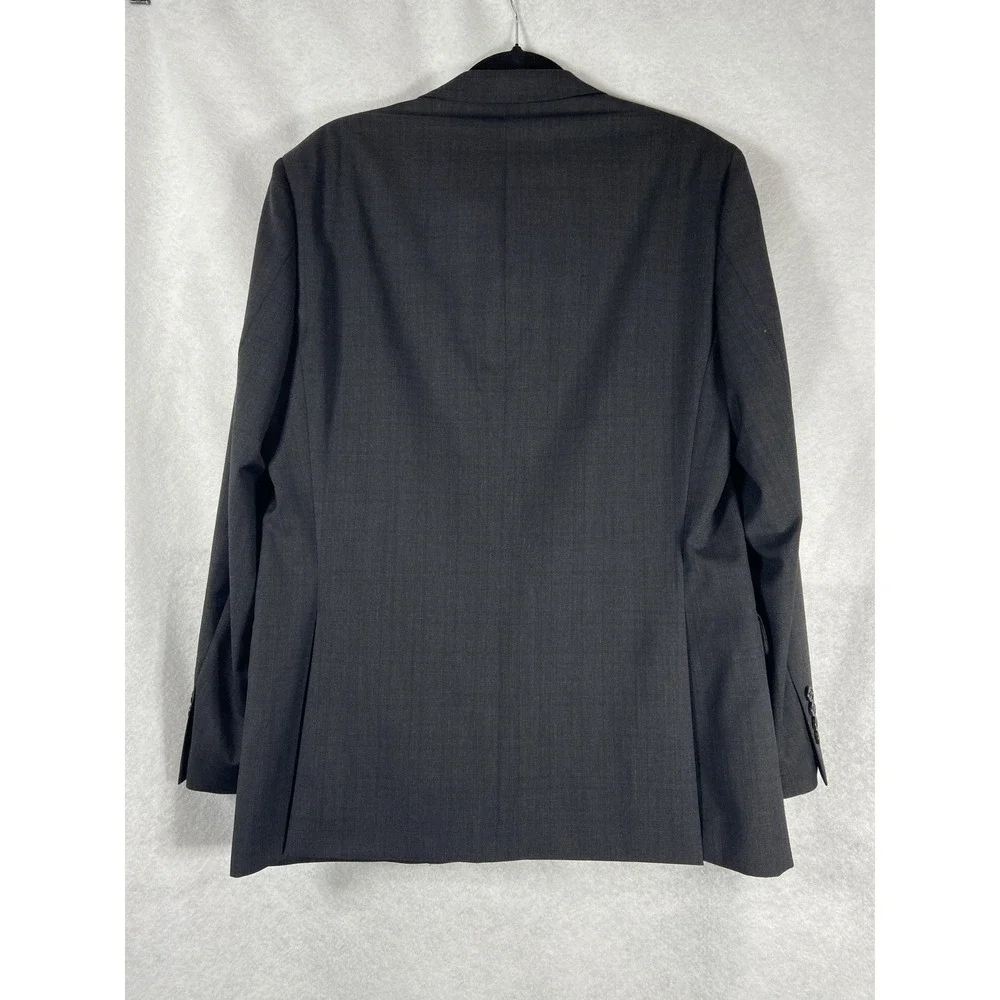 Tallia 2PC Pant Suit Men's 42R Charcoal 100% Wool Quiet Luxury